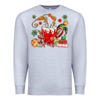 Heather Grey cup of chocolate and cookies Premium Sweatshirt - MaliasSmallBusiness
