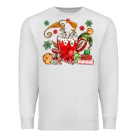 Oatmeal Heather cup of chocolate and cookies Premium Sweatshirt - MaliasSmallBusiness