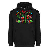 Black merry christmas hair dresser Heavyweight Hoodie - MaliasSmallBusiness