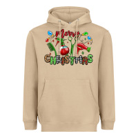 Mushroom merry christmas hair dresser Heavyweight Hoodie - MaliasSmallBusiness