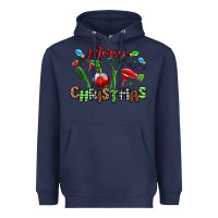 Navy merry christmas hair dresser Heavyweight Hoodie - MaliasSmallBusiness