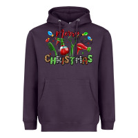 Plum merry christmas hair dresser Heavyweight Hoodie - MaliasSmallBusiness