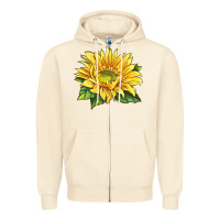 Sandshell starburst greenburst sunflower Zipper Hoodie - LillyAllenDesigns