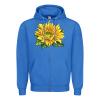 True Royal starburst greenburst sunflower Zipper Hoodie - LillyAllenDesigns