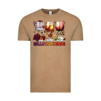 Vintage Coffee hallothanksmas halloween thanksgiving  christmas wine Vintage Tee - FaDigitalArtStudio