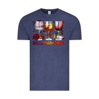 Vintage Denim hallothanksmas halloween thanksgiving  christmas wine Vintage Tee - FaDigitalArtStudio