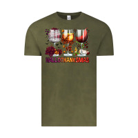 Vintage Olive hallothanksmas halloween thanksgiving  christmas wine Vintage Tee - FaDigitalArtStudio