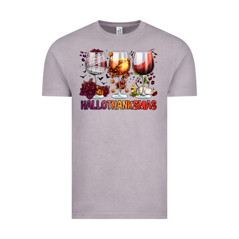 Hallothanksmas Halloween Thanksgiving  Christmas Wine Vintage Tee by FaDigitalArtStudio | Teevron