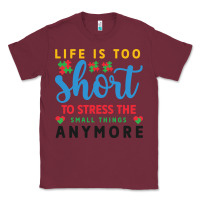 Burgundy life is too to stress the small things anymo Classic Tee - CowhideDigitalArt