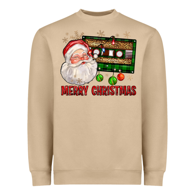 Merry Christmas Santa Cassette Heavyweight Sweatshirt by FaDigitalArtStudio | Teevron