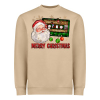 Mushroom Merry christmas santa cassette Heavyweight Sweatshirt - FaDigitalArtStudio