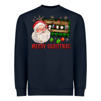 Navy Merry christmas santa cassette Heavyweight Sweatshirt - FaDigitalArtStudio