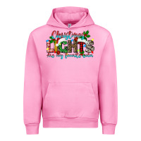 Fuchsia Pink christmas lights are my favorite Urban Hoodie - texasbilliewilder