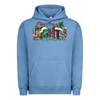 Pigment Pebble Blue christmas lights are my favorite Urban Hoodie - texasbilliewilder