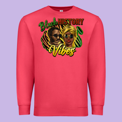 Black History Vibes Premium Sweatshirt Designed By Nancycooperartshop