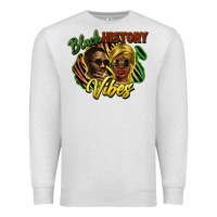 Oatmeal Heather black history vibes Premium Sweatshirt - NancyCooperArtShop