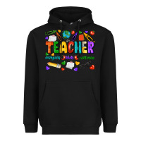 Black teacher crayons kids caffeine Heavyweight Hoodie - NancyCooperArtShop