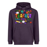 Plum teacher crayons kids caffeine Heavyweight Hoodie - NancyCooperArtShop