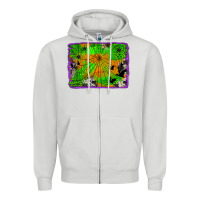 Dove Grey leopard cowhide halloween background Zipper Hoodie - Jasminsmagicworld