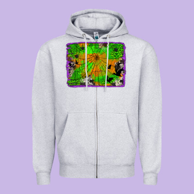 Leopard Cowhide Halloween Background Zipper Hoodie Designed By Jasminsmagicworld