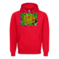 Red leopard cowhide halloween background Zipper Hoodie - Jasminsmagicworld