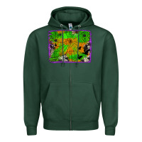 Sports Green leopard cowhide halloween background Zipper Hoodie - Jasminsmagicworld