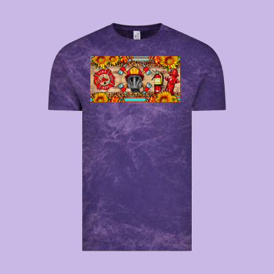 Firefighter Air Mask Sunflower And Elementary License Plate Vintage Tee Designed By Hra Design Shop