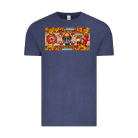 Vintage Denim firefighter air mask sunflower and elementary license plate Vintage Tee - HRA Design Shop