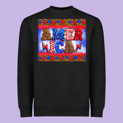 America Thunderbolt Heavyweight Sweatshirt Designed By Hra Design Shop