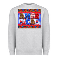 Heather Grey america thunderbolt Heavyweight Sweatshirt - HRA Design Shop