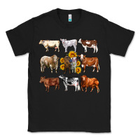 Black western cowsand sunflowers Classic Tee - AdoDesignShop