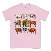 Bubblegum Pink western cowsand sunflowers Classic Tee - AdoDesignShop