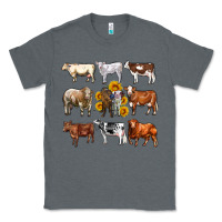 Charcoal Heather western cowsand sunflowers Classic Tee - AdoDesignShop