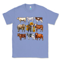 Colony Blue western cowsand sunflowers Classic Tee - AdoDesignShop