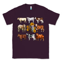 Plum western cowsand sunflowers Classic Tee - AdoDesignShop