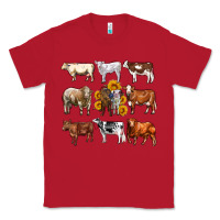 Red western cowsand sunflowers Classic Tee - AdoDesignShop