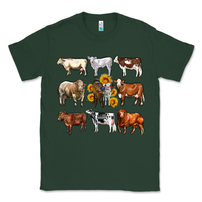Western Cowsand Sunflowers Classic Tee by AdoDesignShop | Teevron