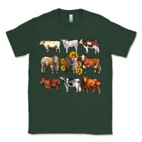 Sports Green western cowsand sunflowers Classic Tee - AdoDesignShop