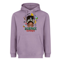 Lavender science teacher afro messy bun Heavyweight Hoodie - NancyCooperArtShop