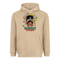 Mushroom science teacher afro messy bun Heavyweight Hoodie - NancyCooperArtShop