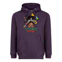 Plum science teacher afro messy bun Heavyweight Hoodie - NancyCooperArtShop
