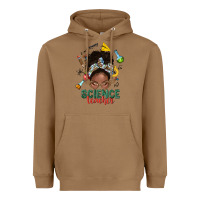 Toasted Coconut science teacher afro messy bun Heavyweight Hoodie - NancyCooperArtShop