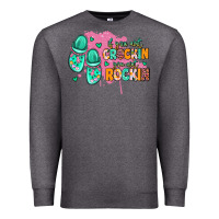 Charcoal Heather if you aint crockin you aint rockin Premium Sweatshirt - MaliasSmallBusiness