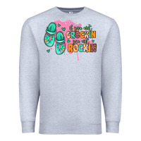 Heather Grey if you aint crockin you aint rockin Premium Sweatshirt - MaliasSmallBusiness