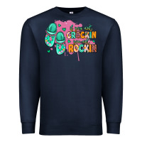 Navy if you aint crockin you aint rockin Premium Sweatshirt - MaliasSmallBusiness