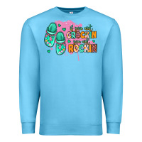 Ocean Blue if you aint crockin you aint rockin Premium Sweatshirt - MaliasSmallBusiness