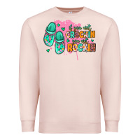Pale Pink if you aint crockin you aint rockin Premium Sweatshirt - MaliasSmallBusiness