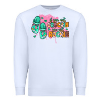 White if you aint crockin you aint rockin Premium Sweatshirt - MaliasSmallBusiness