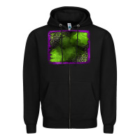 Black leopard halloween background Zipper Hoodie - Jasminsmagicworld