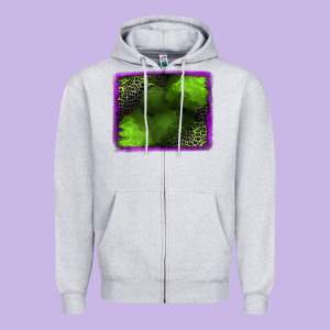 Leopard Halloween Background Zipper Hoodie Designed By Jasminsmagicworld